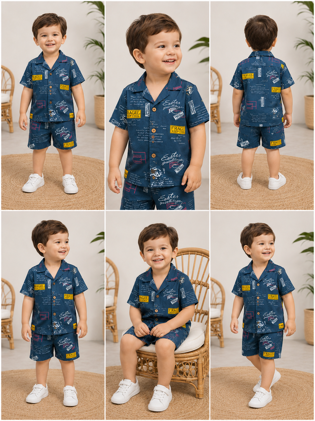 Boys Matching Shirt & Shorts Set