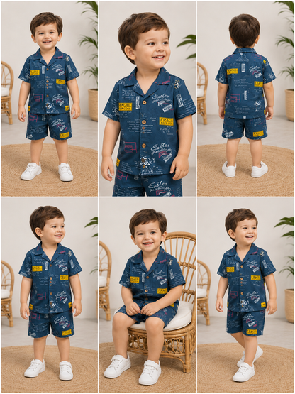Boys Matching Shirt & Shorts Set