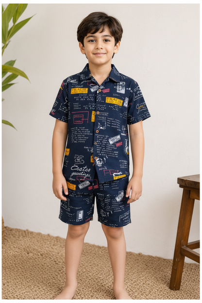 Boys Matching Shirt & Shorts Set