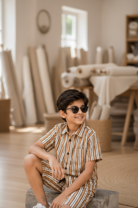 Boys Matching Shirt & Shorts Set