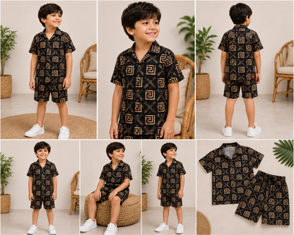 Boys Matching Shirt & Shorts Set