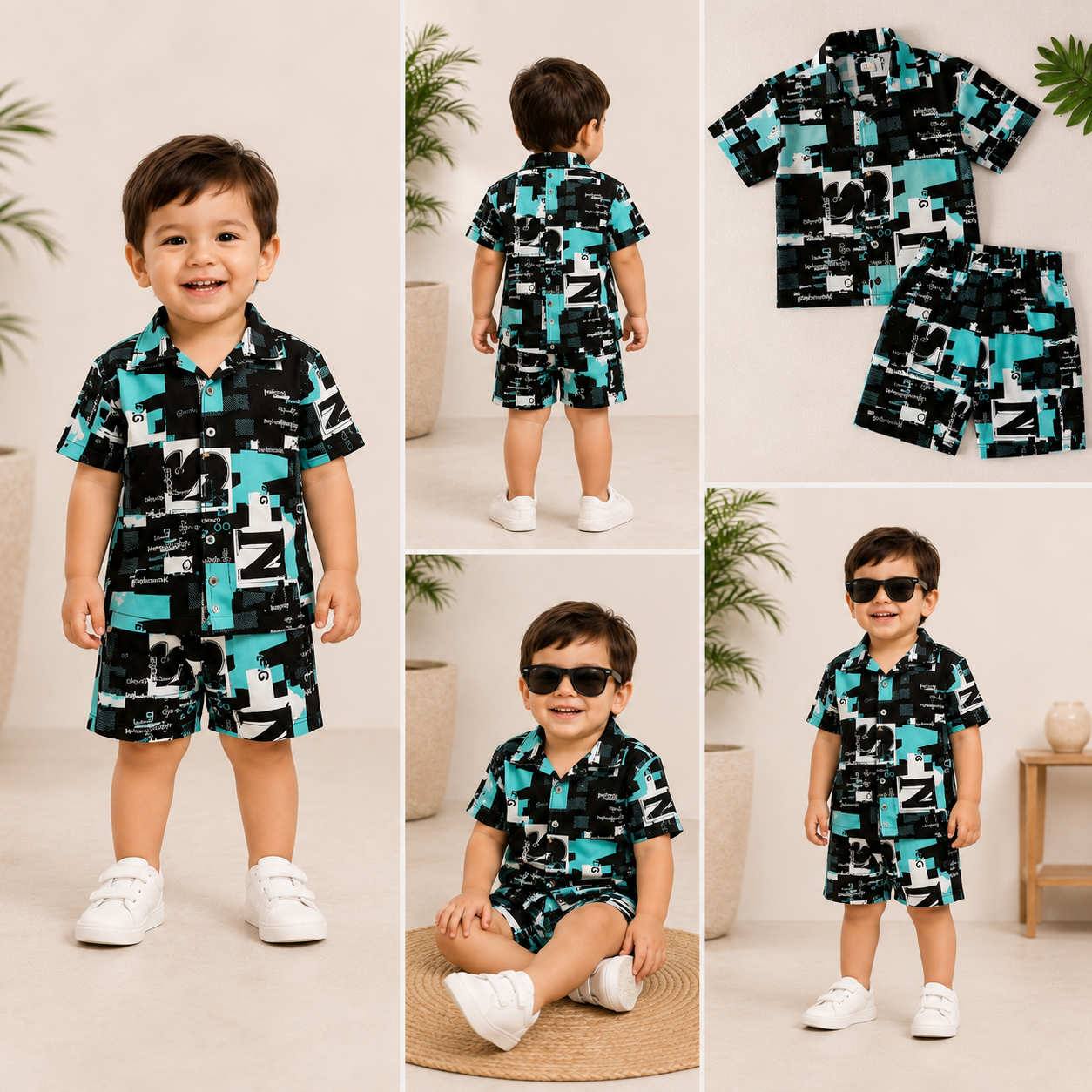 Boys Matching Shirt & Shorts Set