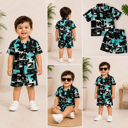 Boys Matching Shirt & Shorts Set