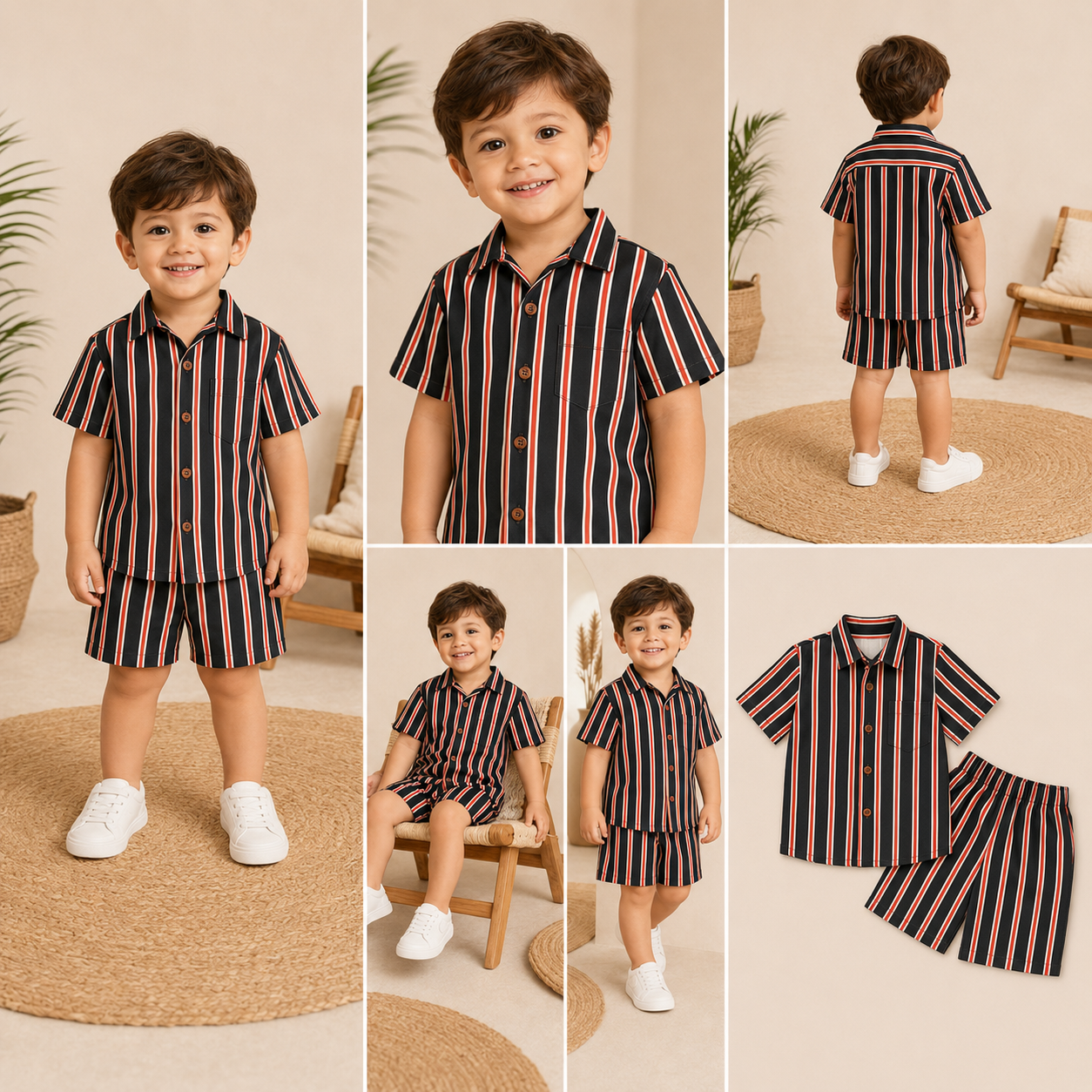 Boys Matching Shirt & Shorts Set