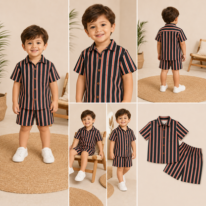 Boys Matching Shirt & Shorts Set