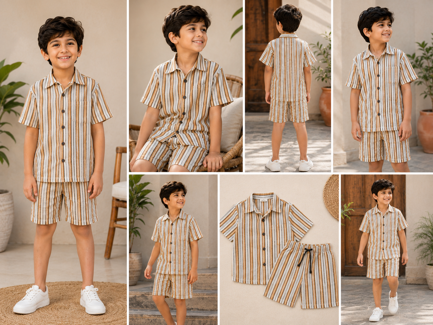 Boys Matching Shirt & Shorts Set
