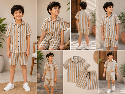 Boys Matching Shirt & Shorts Set